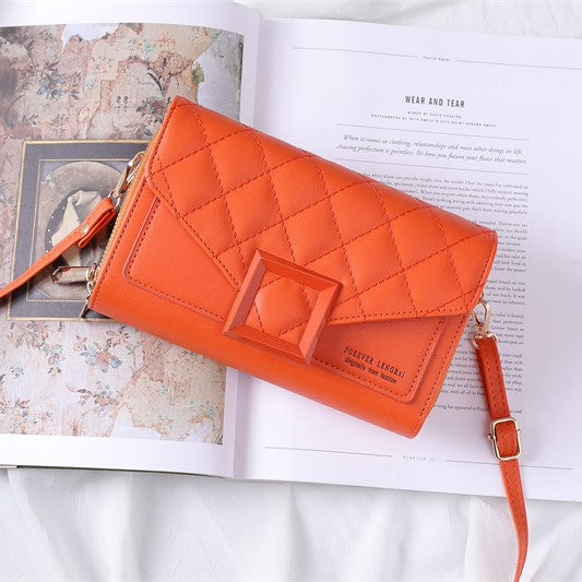 Stylish quilted mini shoulder bag in green