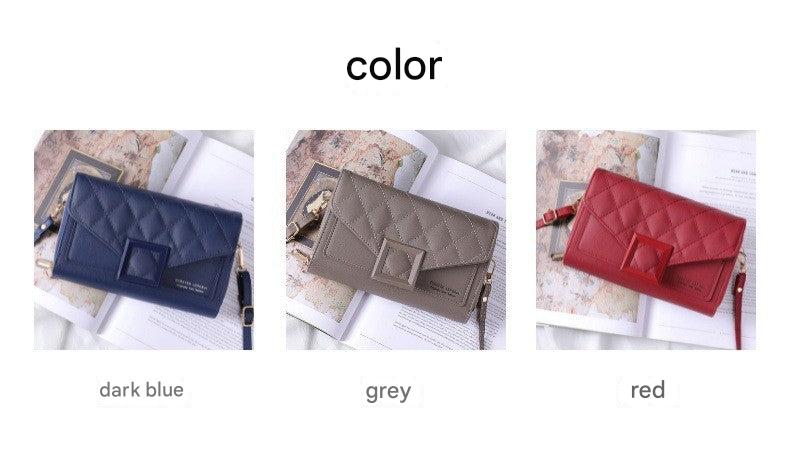Stylish quilted mini shoulder bag in blue