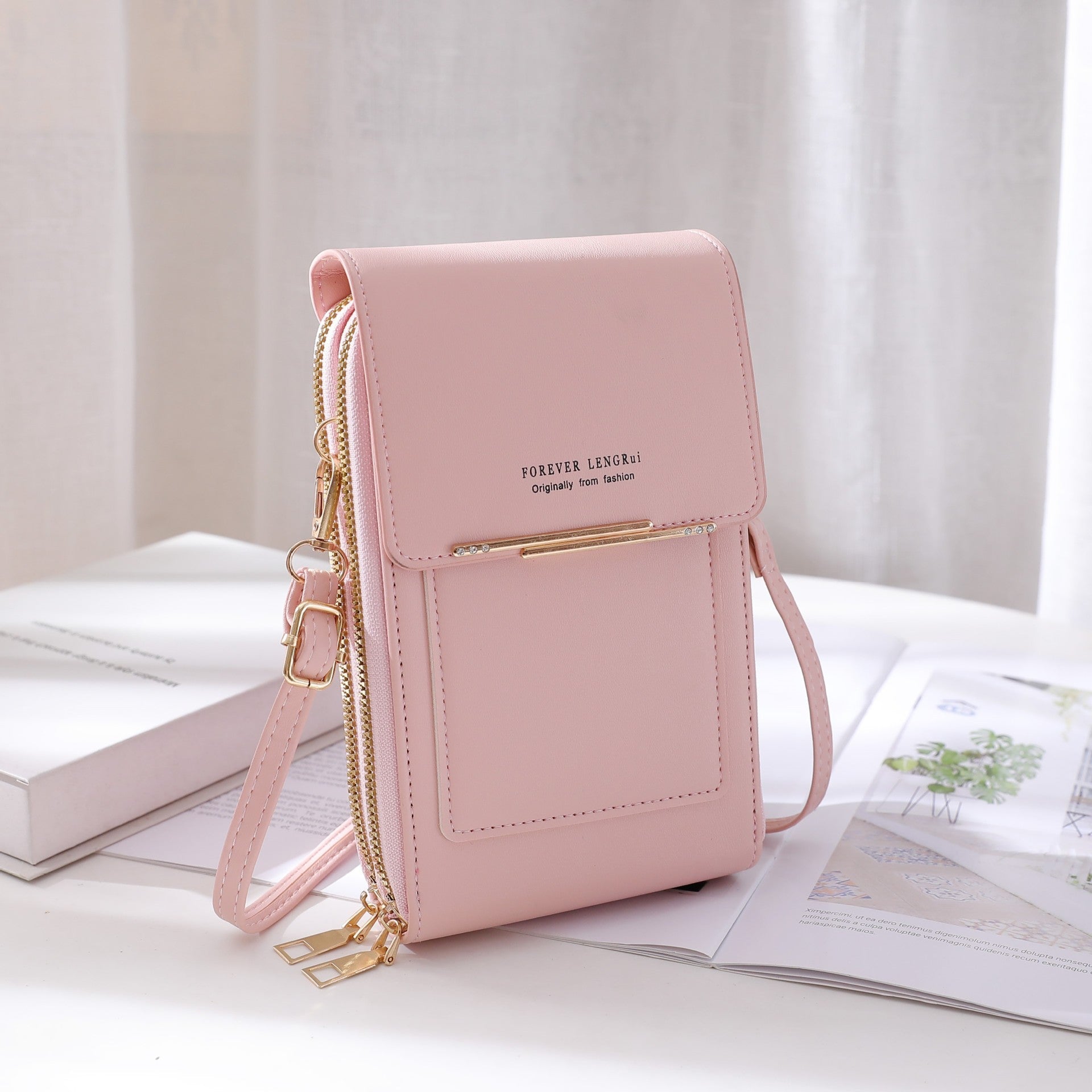 Chic dark pink shoulder bag for women