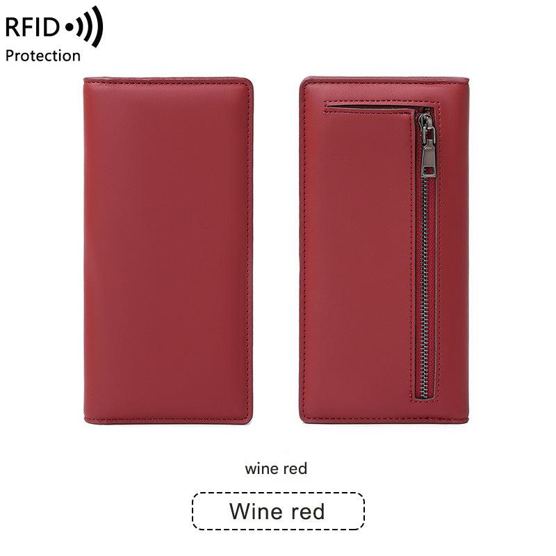 Slim zippered wallet with stylish design