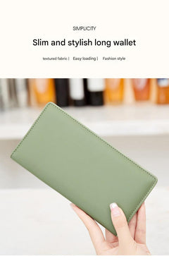 Pink RFID blocking women's wallet zippered