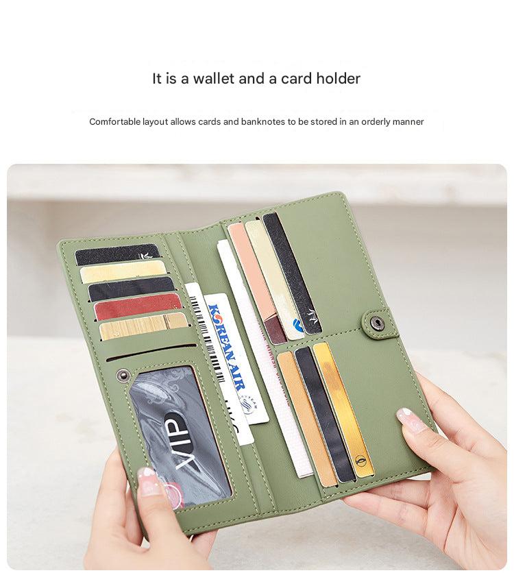 Black ultra-thin wallet showcasing cards