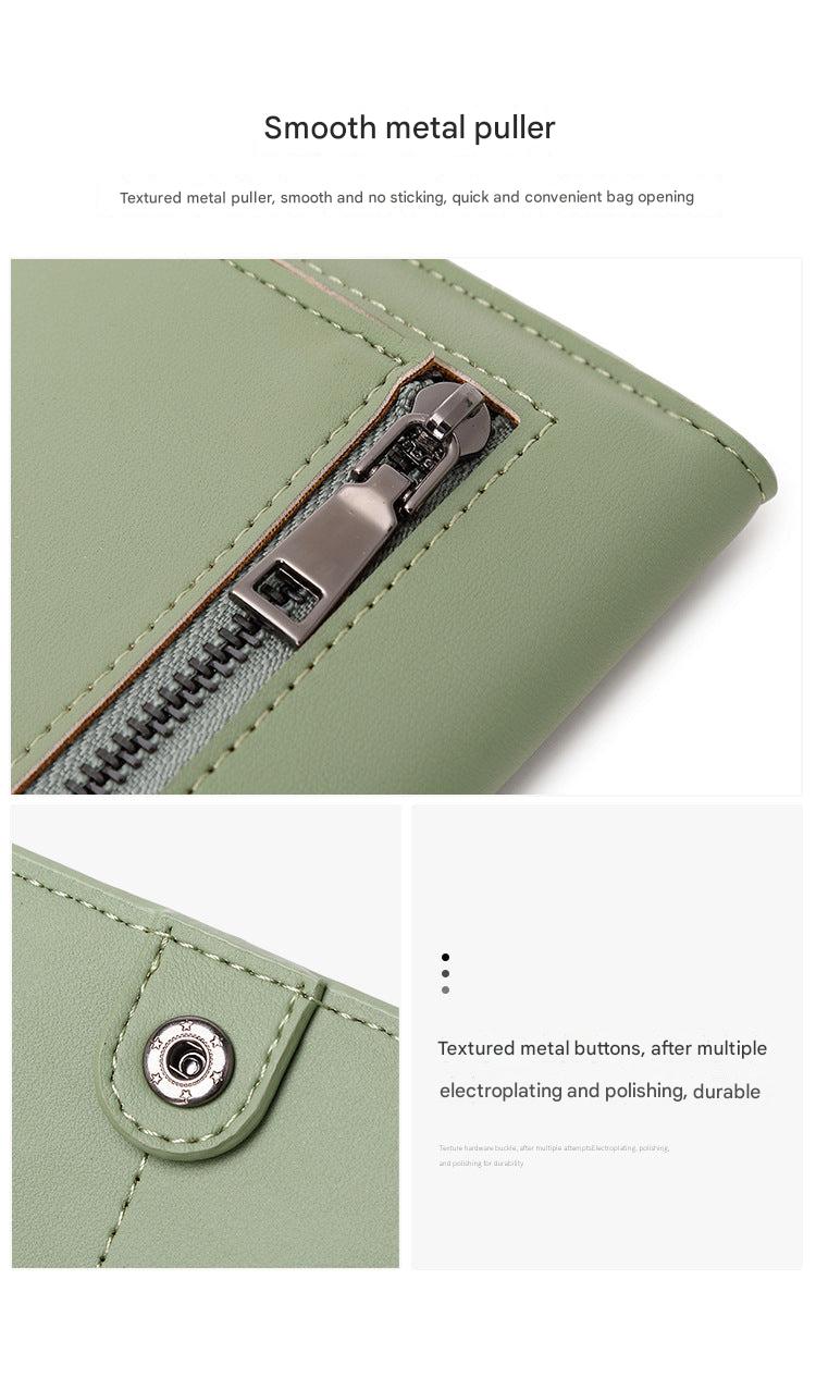 Blue RFID blocking wallet with every essential