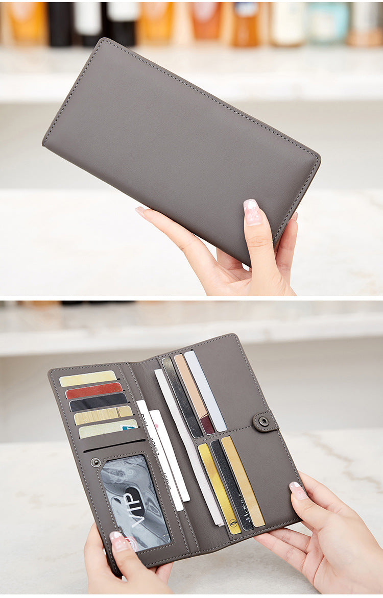 Gray women's wallet with RFID protection