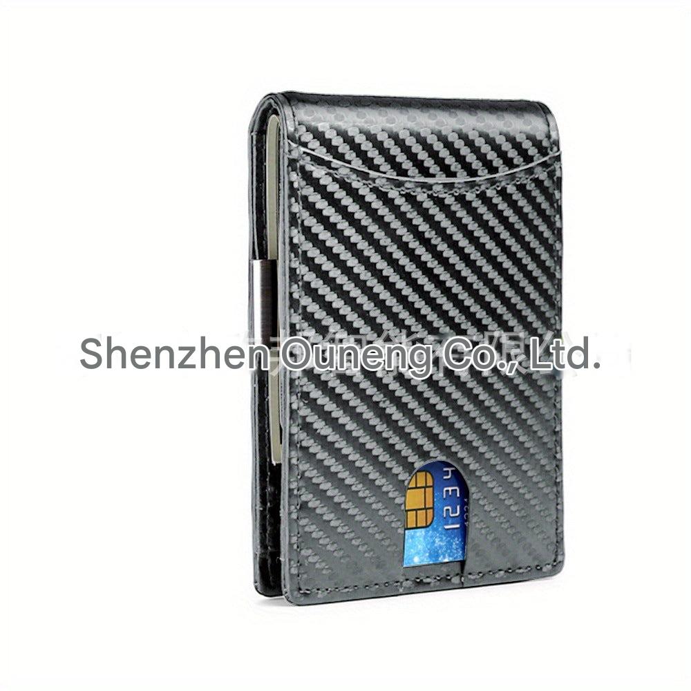 back view of a stylish carbon fiber wallet