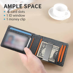 ultra-slim carbon fiber wallet with multiple cards