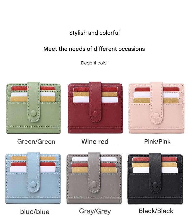 Compact and secure women's wallet in black