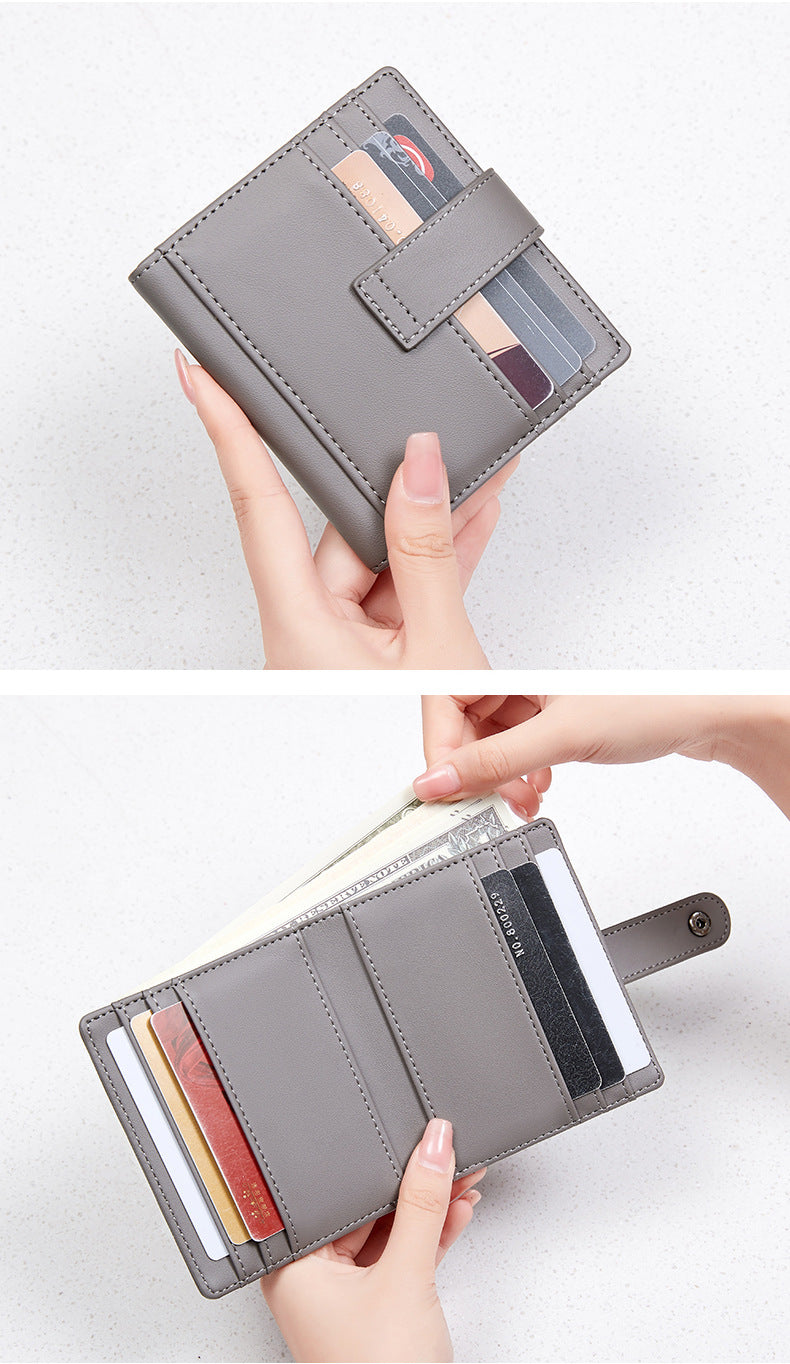 Stylish women's wallet front view in assorted colours