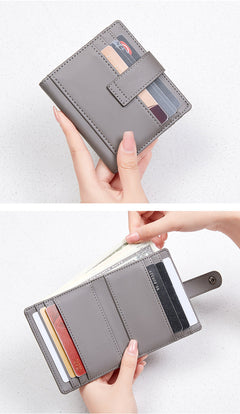 Stylish women's wallet front view in assorted colours