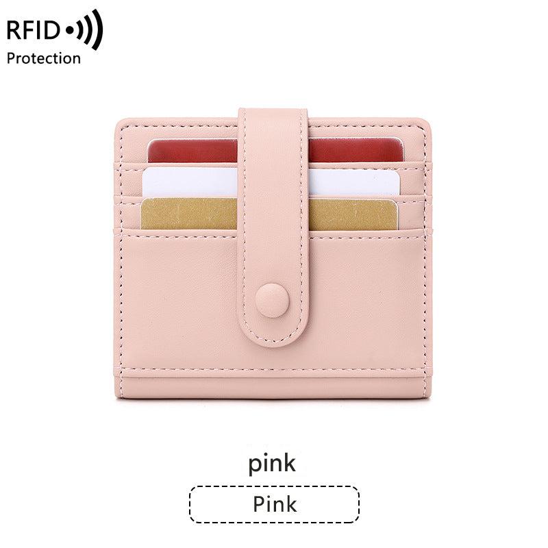 Chic RFID blocking wallet in wine red