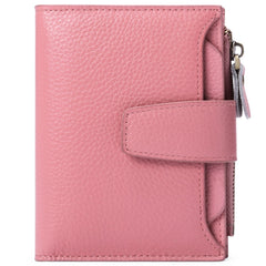 Premium leather wallet for women in navy blue
