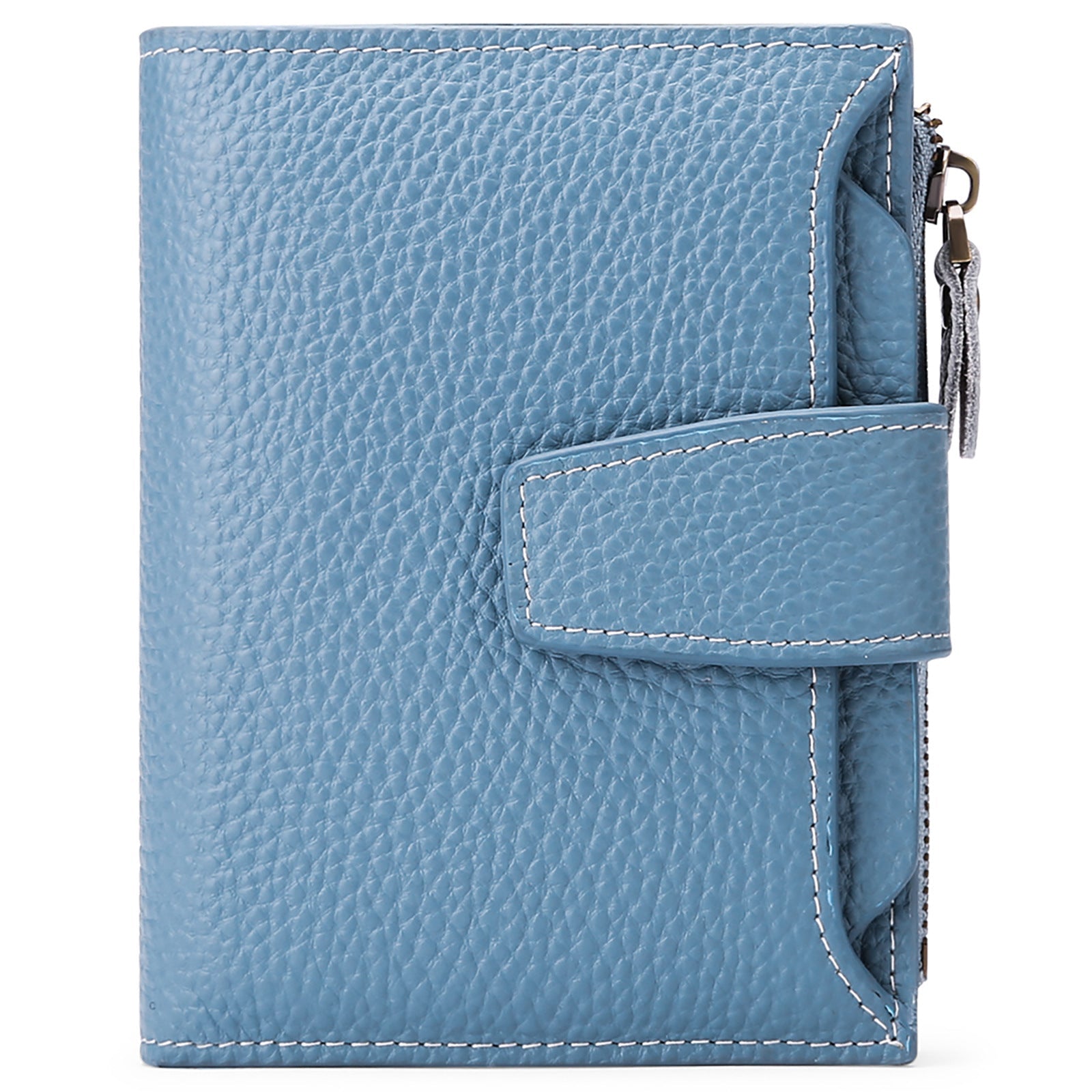 Compact multi-functional leather wallet with RFID protection
