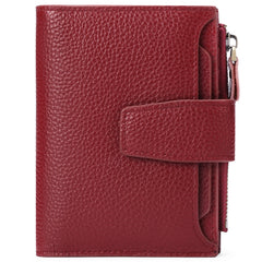 Various colour options of women's leather wallets