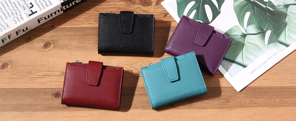 Anti-theft wallet with RFID protection in close-up view