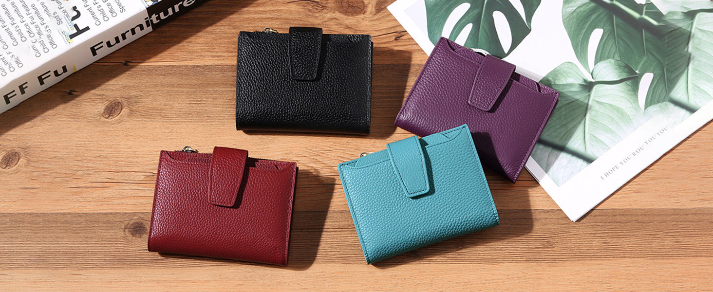 Anti-theft wallet with RFID protection in close-up view