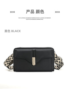 Cream shoulder bag with flap closure