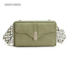 Front view of women's shoulder crossbody bag