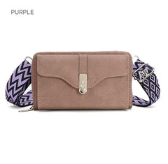 Side view of stylish PU purse in black