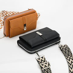 Close-up of adjustable shoulder strap on bag