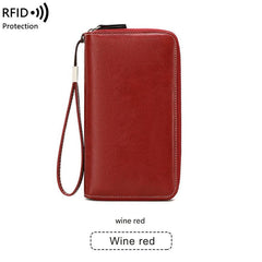 Stylish women's wallet on display