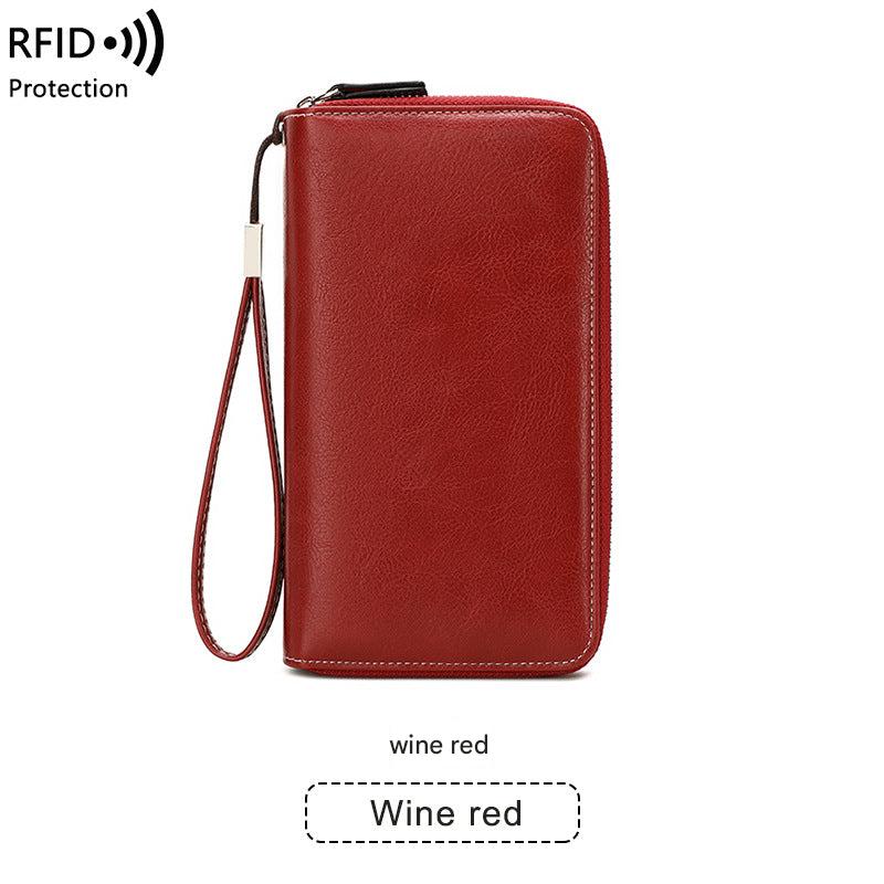 Stylish women's wallet on display