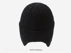 Soft chenille fabric winter hat for men