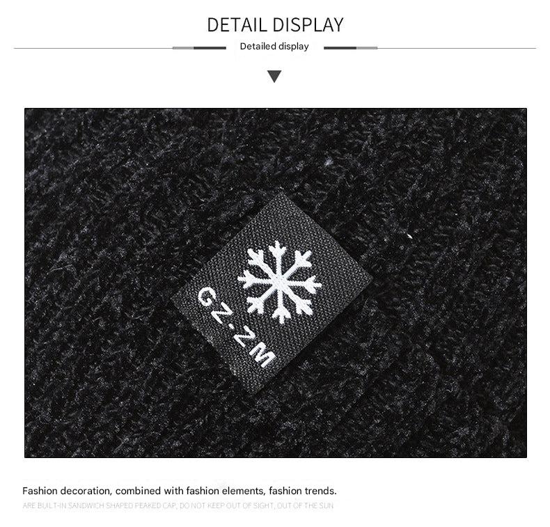 Men's thick knit hat for snowy days