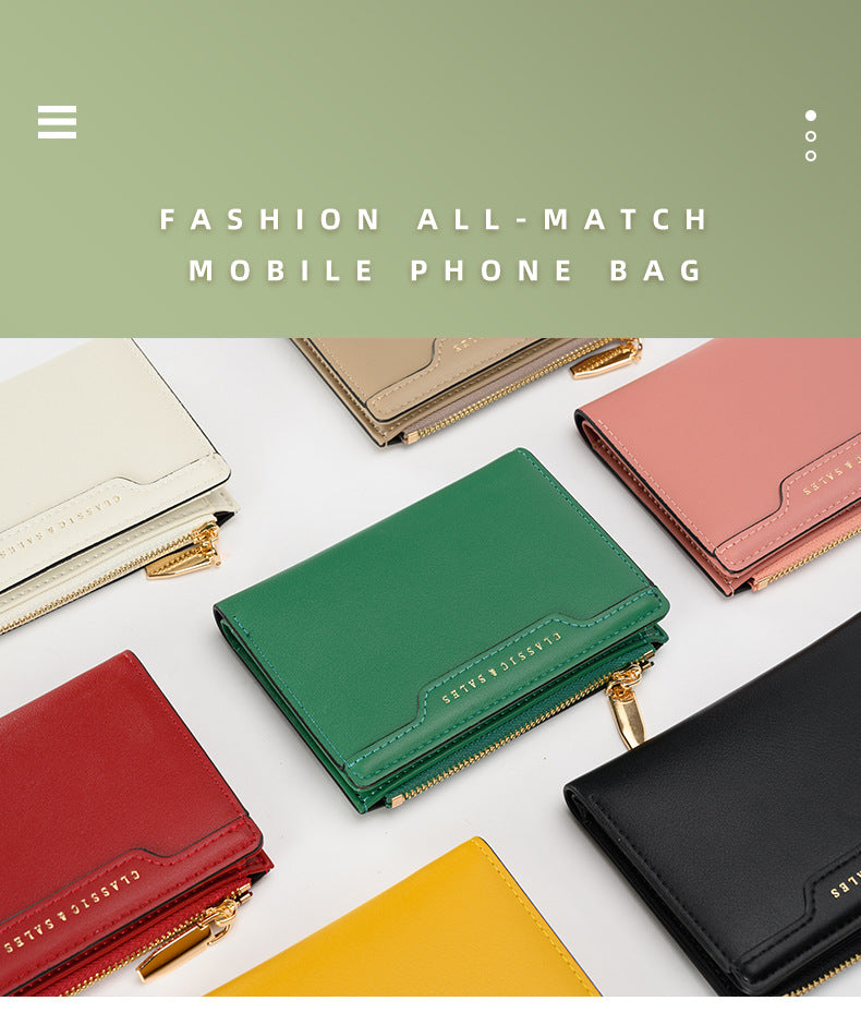Compact urban minimalist wallet in green