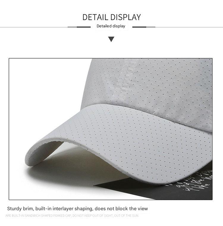 Men's Summer Quick-Dry Baseball Cap in light grey colour