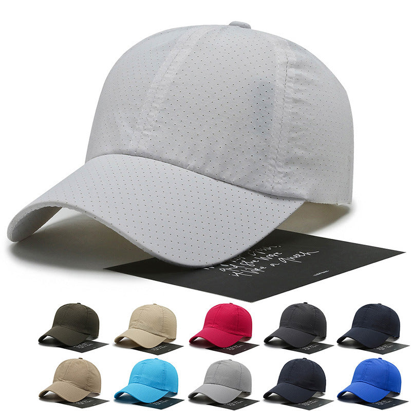 Men's Summer Quick-Dry Baseball Cap in light grey colour