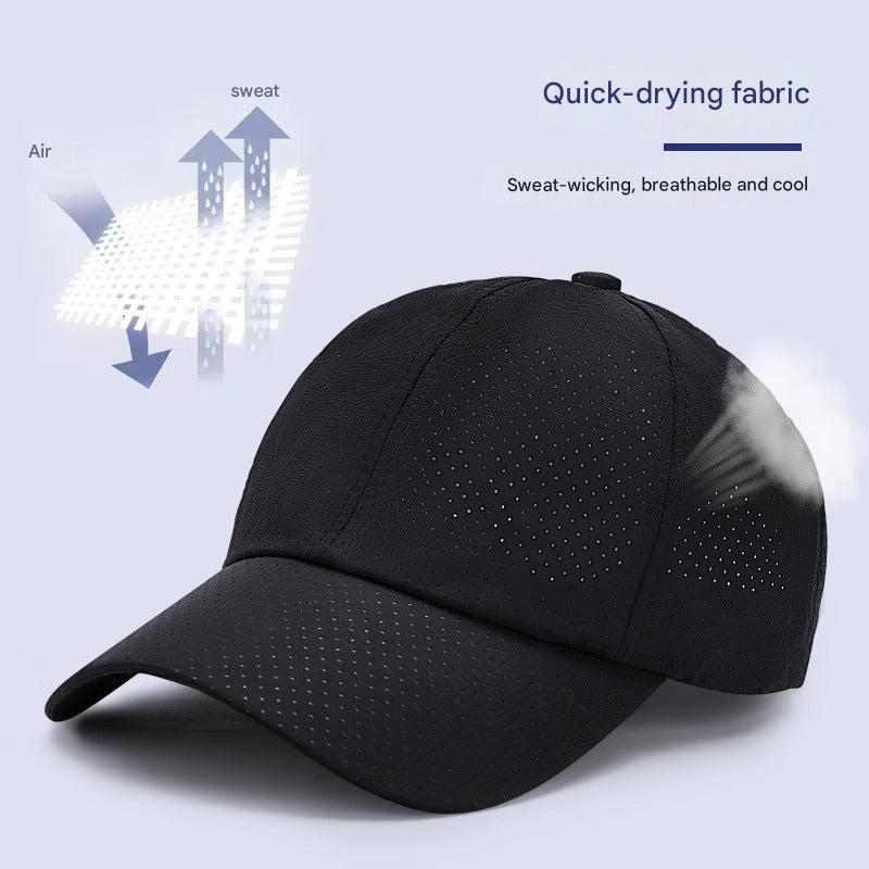 Men's Summer Quick-Dry Baseball Cap in red colour