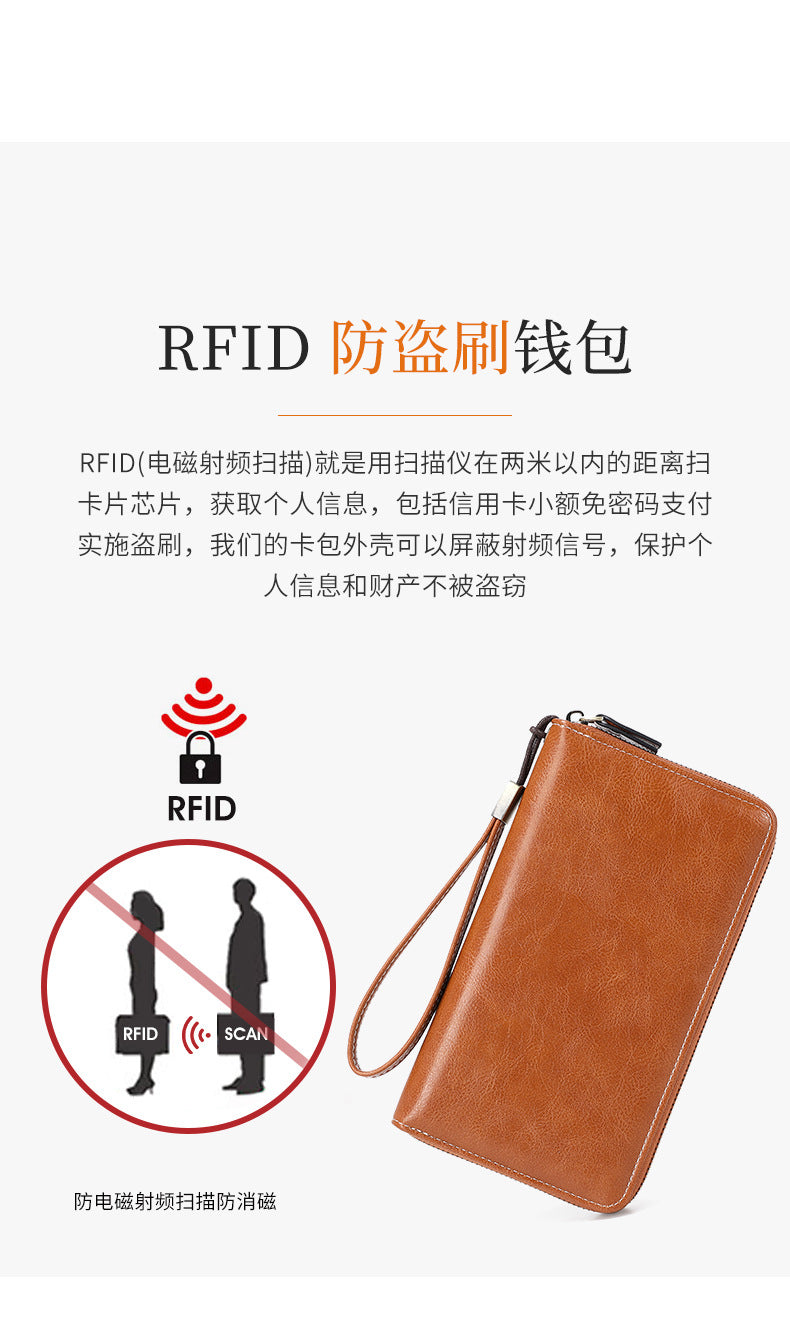 Vintage design RFID wallet for women in peacock blue