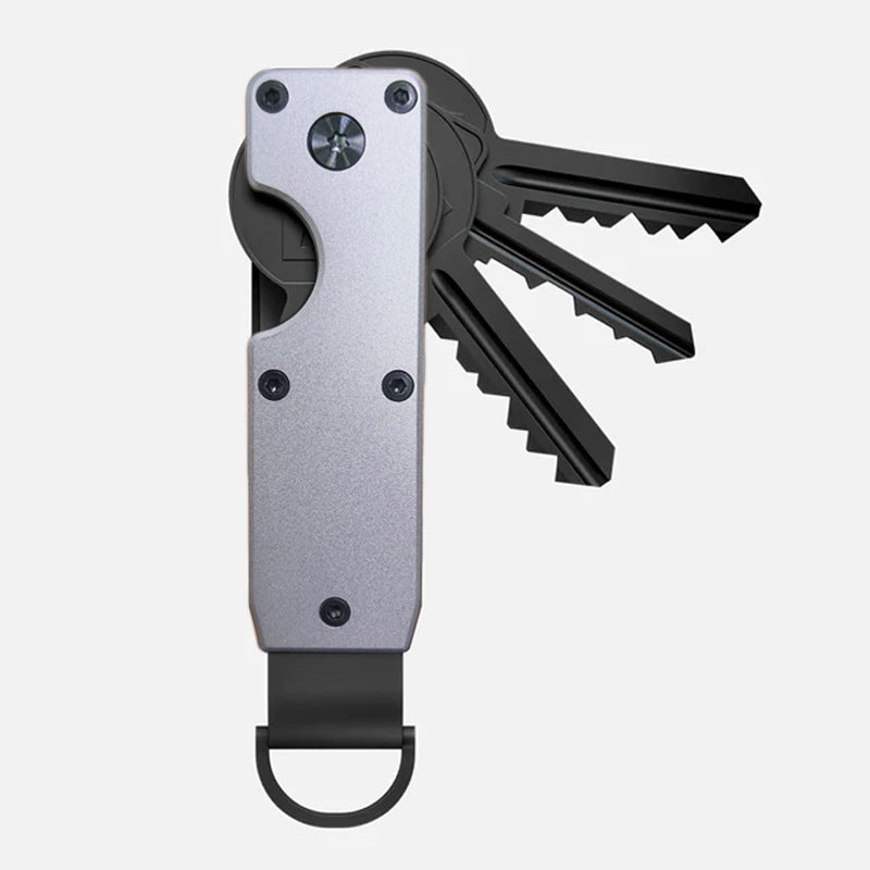 Stylish aluminium keychain holder with 6 keys