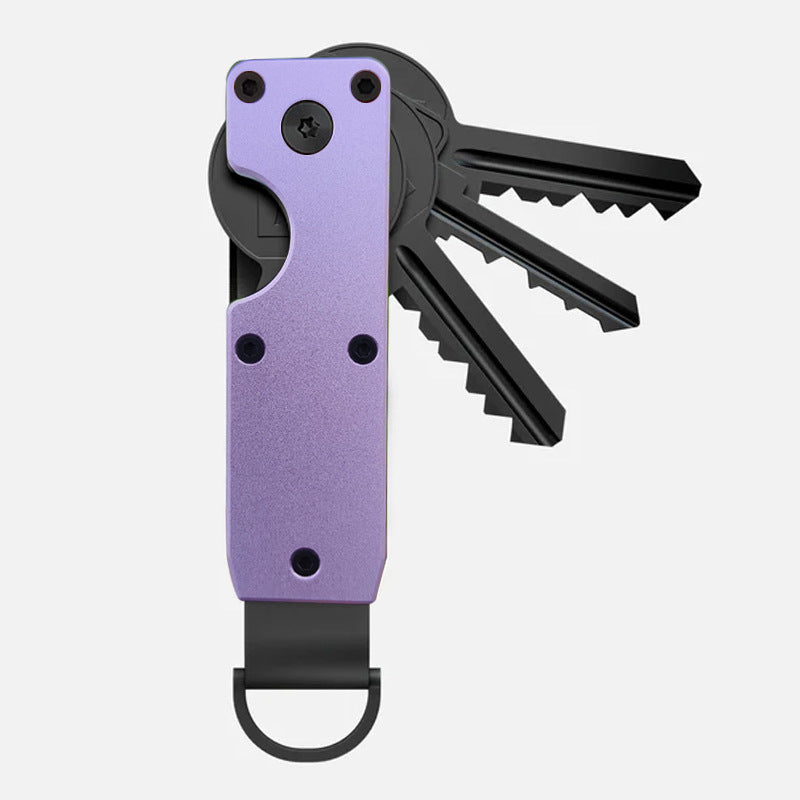 Durable aluminium key holder displayed with logo