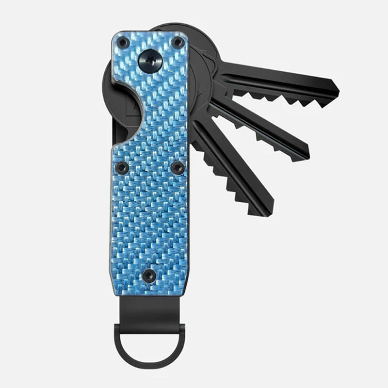 Compact aluminium key holder with keys