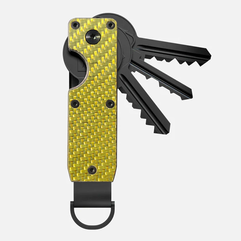 Promotional aluminium key holder with custom branding