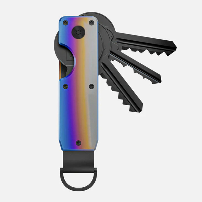 Stylish aluminium keychain holder with 6 keys