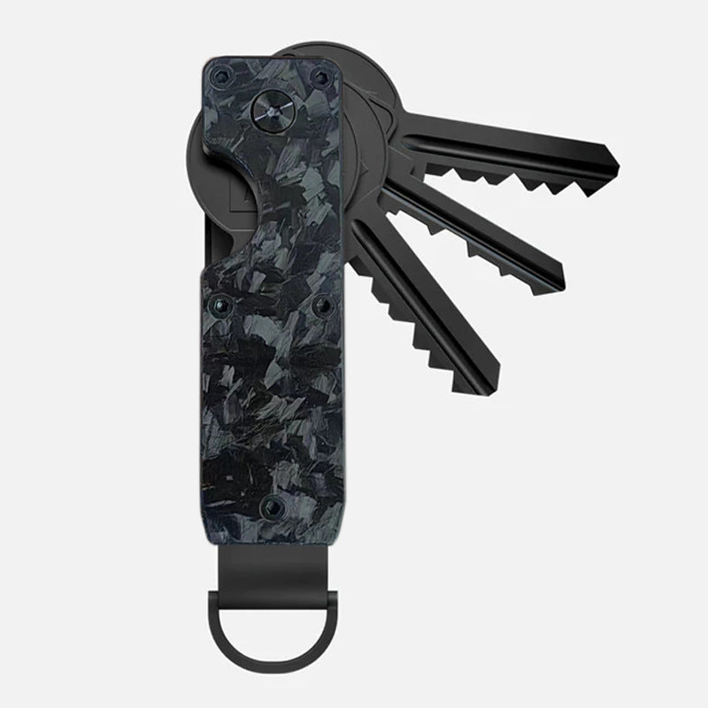Lightweight aluminium key organizer in green