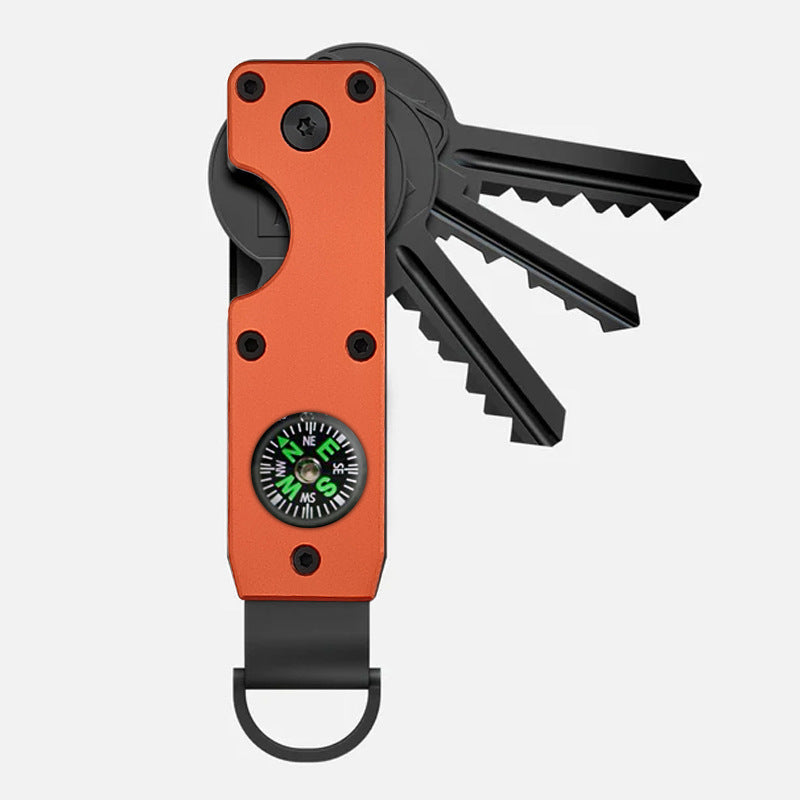 Durable aluminium key holder displayed with logo