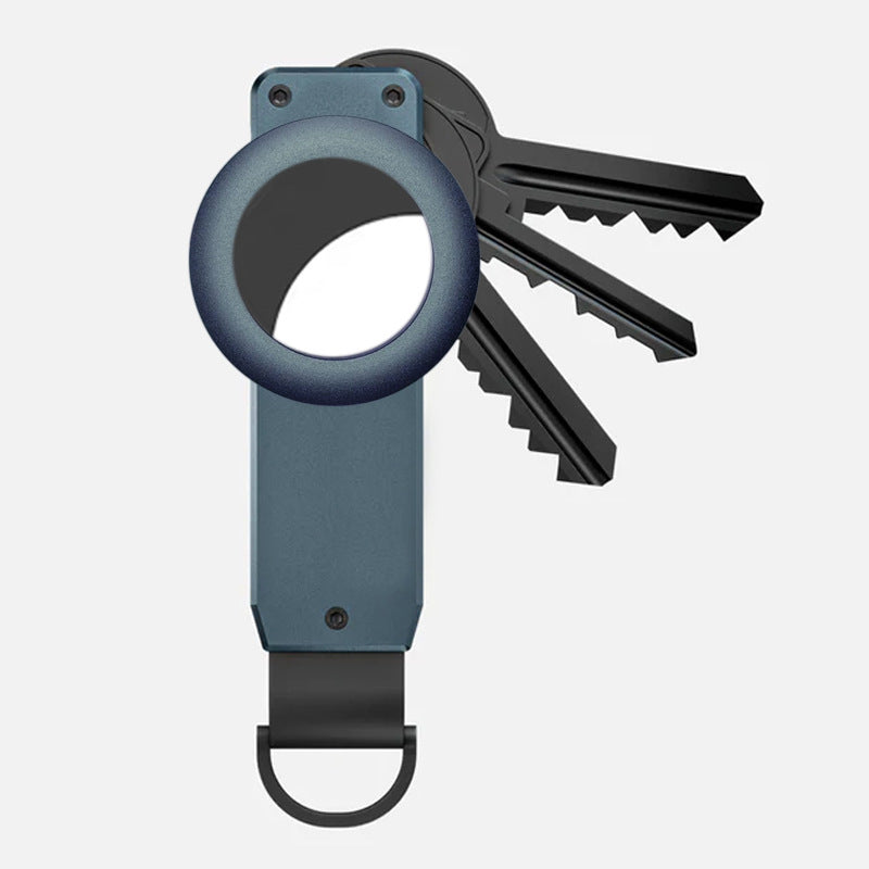 Sleek aluminium key holder design in red