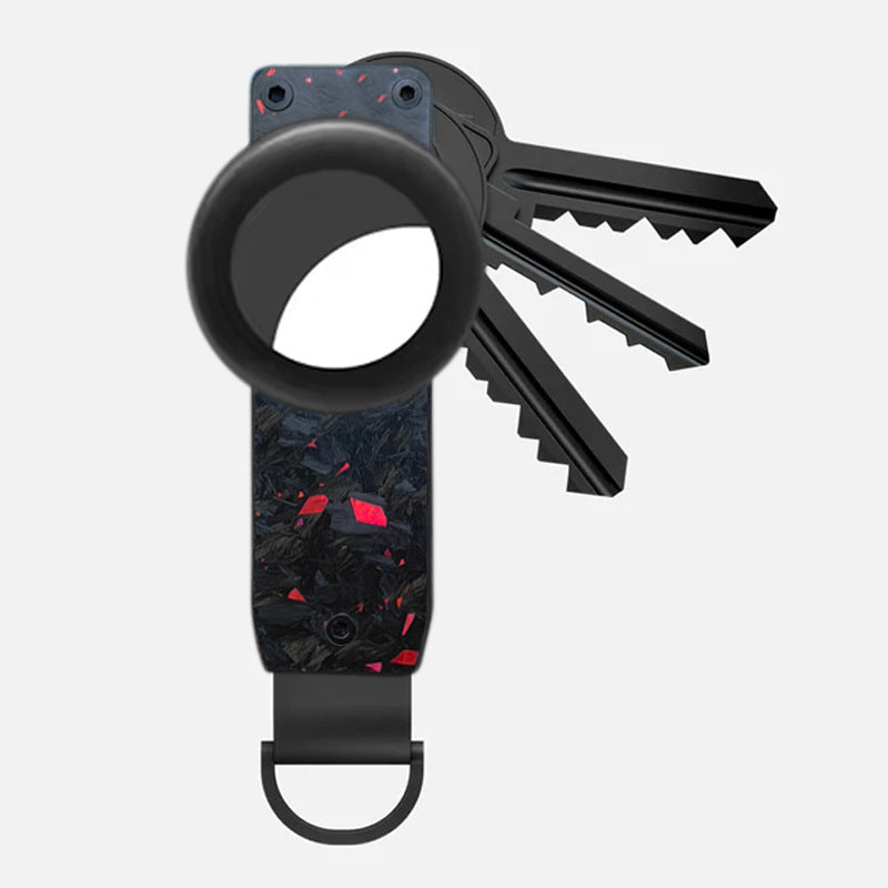 Customisable aluminium key holder in blue