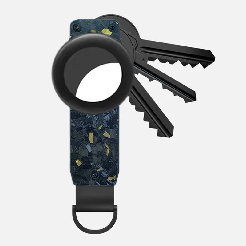 Lightweight aluminium key organizer in green