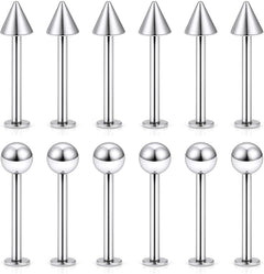 Geometric titanium lip piercing stud design 3