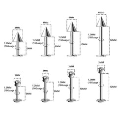 Elegant titanium lip piercing stud design 4