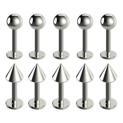 Elegant titanium lip piercing stud design 4