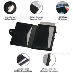 Interior view of RFID blocking leather wallet