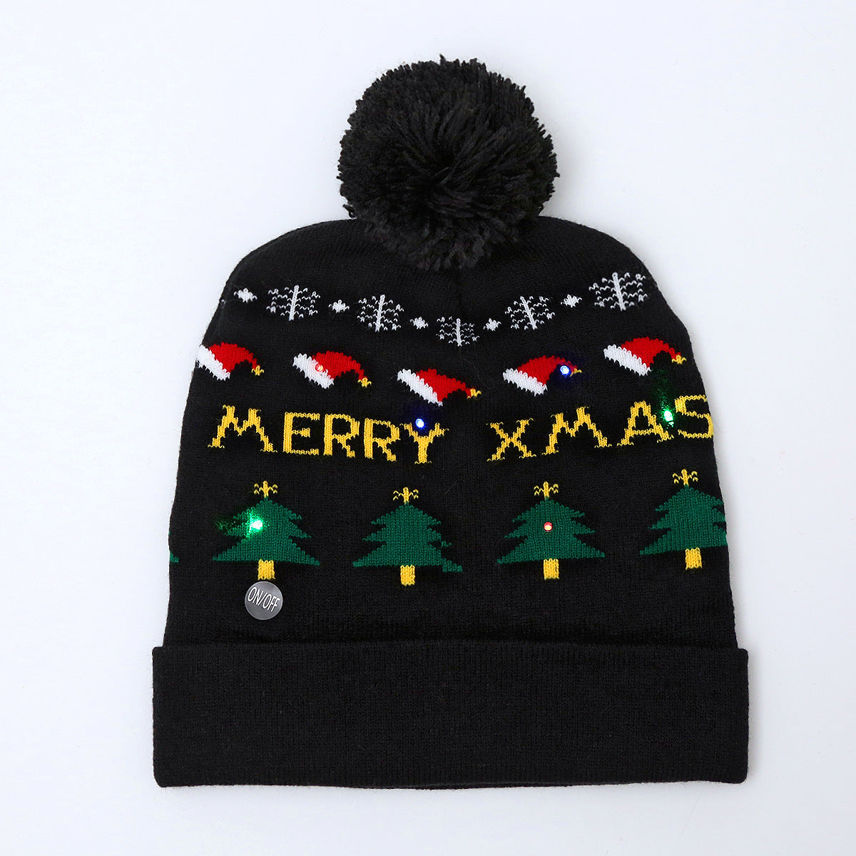 close-up of acrylic knit beanie