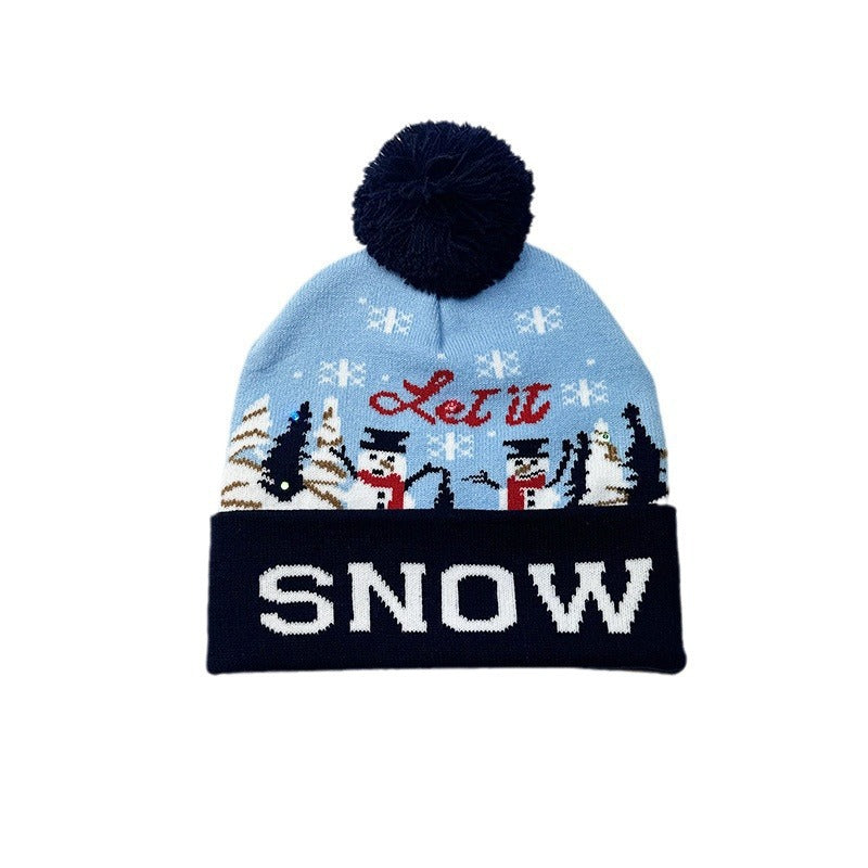 vibrant knit Christmas hat