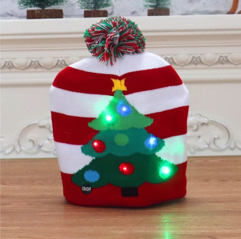 vibrant knit Christmas hat