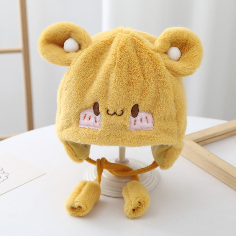 Cutest baby wearing a cozy hat